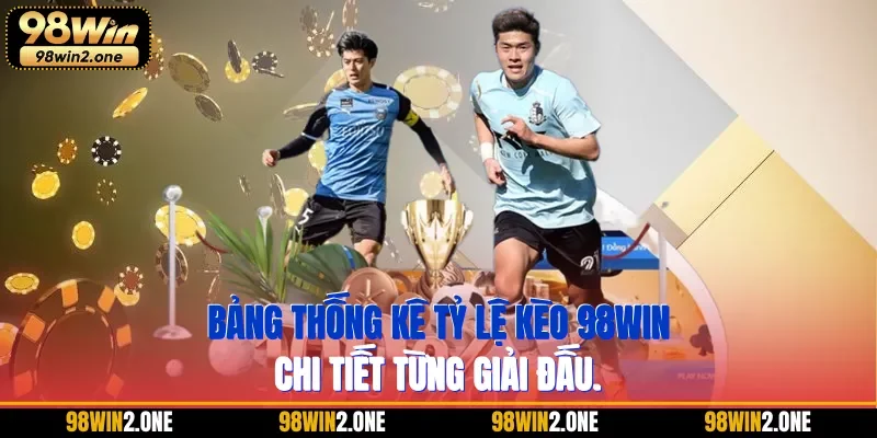 Bảng thống kê tỷ lệ kèo 98WIN chi tiết từng giải đấu.