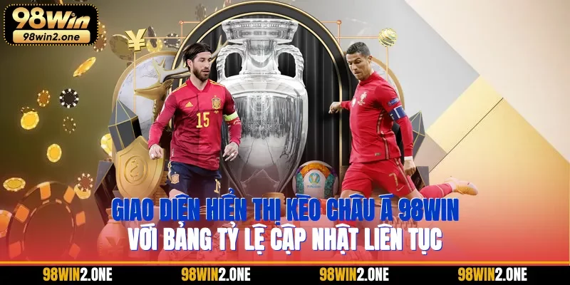 Giao diện hiển thị Kèo châu Á 98WIN với bảng tỷ lệ cập nhật liên tục