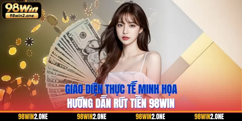 Giao diện thực tế minh họa hướng dẫn rút tiền 98WIN