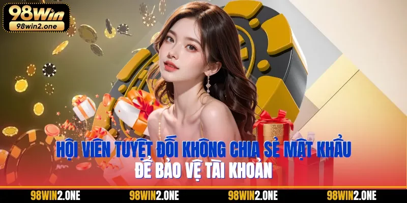 Hội viên tuyệt đối không chia sẻ mật khẩu để bảo vệ tài khoản